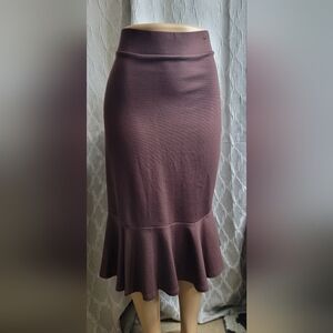 Fit & Flare Brown Pencil Skirt